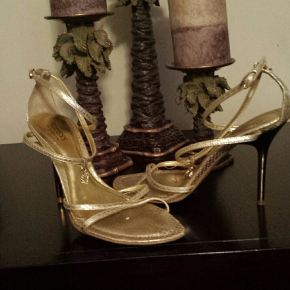 Guess Shoes - Gold Guess stilletos
